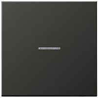 Лицевая панель Jung LS990 metal для 1-кл. выключателя с подсветкой антрацит картинка